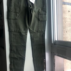 green cargo jeans